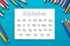 English Alphabet Coloring Page, Printable Design for Kids Product Image 1