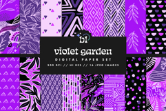 16 Violet Garden Seamless Patterns Product Image 1