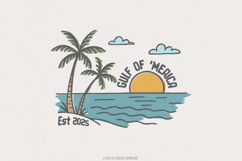 Gulf of merica PNG, Gulf Of Usa, Gulf Beach Retro Png, Gulf Product Image 1
