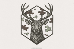 Deer Head PNG, Woodland Animal Clipart, Forest Wild Stag Product Image 1