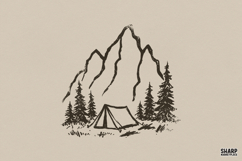 Mountain Camp PNG Designs, Summer PNG, Trendy PNG, Pine Product Image 1