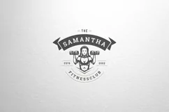 Fitness club athletic woman logotype Product Image 1