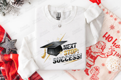 Next Stop Success SVG - Graduation Cap Achievement Cut File Product Image 3