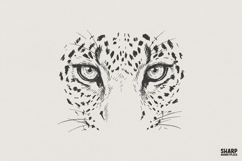 Leopard Eyes PNG, Wild Animal Illustration, Big Cat Art Product Image 1