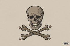 Skull And Crossbones, Halloween PNG, Trendy PNG, Shirt PNG, Product Image 1