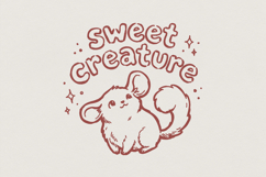 Sweet Creature PNG, Cute Animal Digital Download, Kawaii Product Image 1