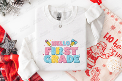 Hello First Grade SVG - Kawaii Alphabet Pattern Cut File Product Image 3