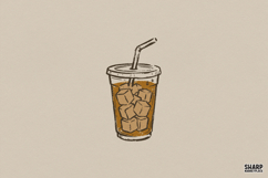 Tumbler PNG, Summer PNG, Trendy PNG, Vintage Iced Coffee Product Image 1