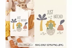 Just hatched SVG, Dinosaur Svg, Baby SVG, Dino Svg, Product Image 2