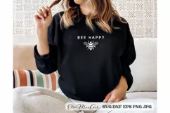Bee Happy SVG, Bee SVG, Bee Happy SVG File, Honey Bee Svg, Product Image 7