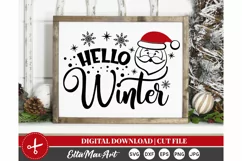 Hello Winter Christmas SVG, Winter SVG, Christmas shirt svg, Product Image 1