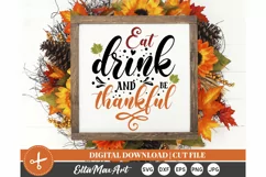 Eat drink and be thankful SVG, Autumn SVG, Fall SVG, Pumpkin Product Image 3