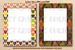 28 Fall Leaves Border Letter Size Printable Papers JPG PDF Product Image 11