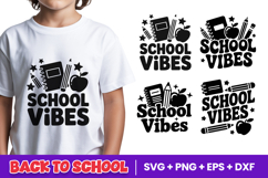 Cute Back to School Vibes SVG PNG Product Image 1