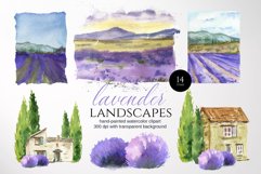 Provence Lavender Fields Landscapes clipart Product Image 1