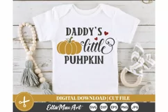 Daddys little pumpkin SVG, Fall svg, Autumn SVG, Pumpkin Svg Product Image 1