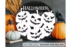 Halloween Svg, Halloween Svg, Halloween sign Svg, Round Sign Product Image 1