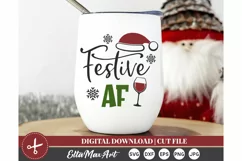 Festive AF Christmas shirt svg, Christmas SVG, Winter svg Product Image 2