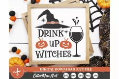 Drink up Witches SVG, Halloween SVG, Pumpkin svg, Witch SVG, Product Image 3