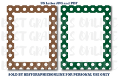 28 Polka Dots Border Letter Size Printable Papers JPG PDF Product Image 12