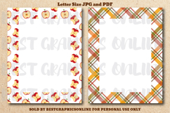 28 Fall Leaves Border Letter Size Printable Papers JPG PDF Product Image 12