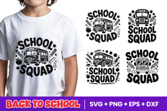 Back to School Squad Bus SVG PNG Product Image 1