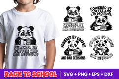 Powered By Coffee Panda School SVG PNG Product Image 1