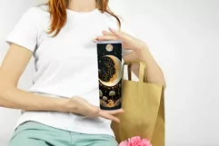 Mystical Golden Moon Tumbler Sublimation Design 20oz Product Image 3