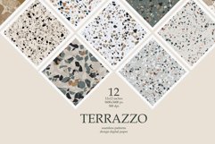 12 Terrazzo Seamless Patterns| Digital paper pack Product Image 1