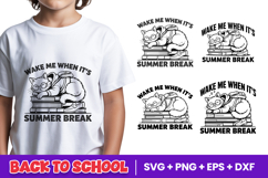 Wake Me When Its Summer Break Cat SVG PNG Product Image 1