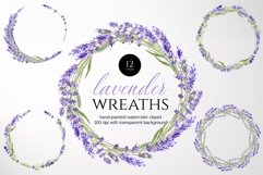 Watercolor Lavender Set, Wedding Frame Product Image 1