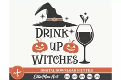 Drink up Witches SVG, Halloween SVG, Pumpkin svg, Witch SVG, Product Image 2