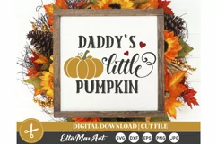 Daddys little pumpkin SVG, Fall svg, Autumn SVG, Pumpkin Svg Product Image 2