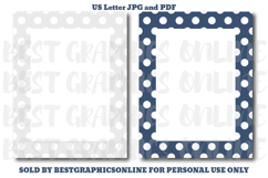 28 Polka Dots Border Letter Size Printable Papers JPG PDF Product Image 13