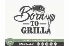 Born to grill SVG, Barbecue SVG, Bbq svg, Grill Svg, Bbq PNG Product Image 2