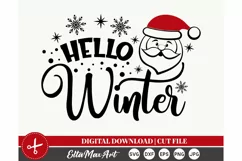 Hello Winter Christmas SVG, Winter SVG, Christmas shirt svg, Product Image 3