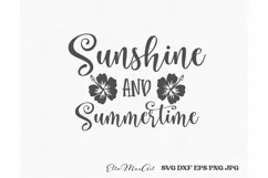 Sunshine and Summertime SVG, Summer Svg, Beach Svg, Hello Product Image 3