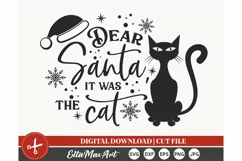 Dear Santa it was the cat SVG, Christmas SVG, Santa svg, PNG Product Image 3