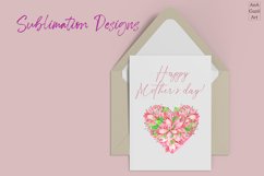 Heart floral Sublimation, PNG Product Image 4