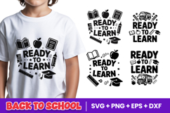 Ready to Learn Back to School SVG PNG Product Image 1