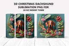 3D Christmas Dachshund Tumbler Product Image 1