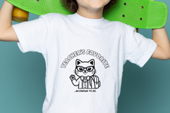 Teachers Favorite Cat Back To School SVG PNG Product Image 2