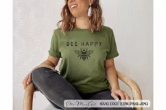 Bee Happy SVG, Bee SVG, Bee Happy SVG File, Honey Bee Svg, Product Image 4