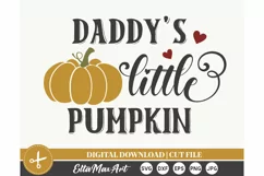 Daddys little pumpkin SVG, Fall svg, Autumn SVG, Pumpkin Svg Product Image 3