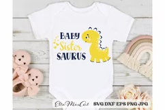 Baby Sister saurus SVG, Dinosaur svg, Baby Sister Svg Product Image 1