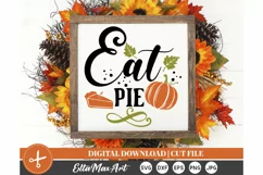 Eat pie SVG, Autumn SVG, Fall SVG, Pumpkin SVG, Thanksgiving Product Image 3