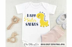 Baby Sister saurus SVG, Dinosaur svg, Baby Sister Svg Product Image 2