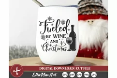 Fueled by wine and Christmas Christmas shirt svg, Christmas Product Image 2