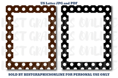 28 Polka Dots Border Letter Size Printable Papers JPG PDF Product Image 15