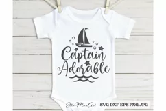 Captain adorable SVG, Boy svg, Baby SVG, Newborn svg, Baby Product Image 2
